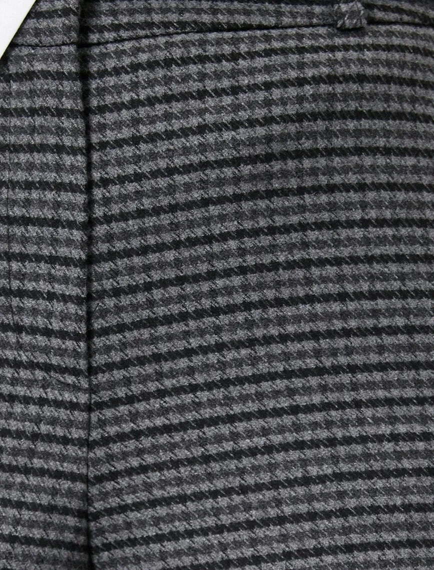 16324 Black-Grey Check Trousers