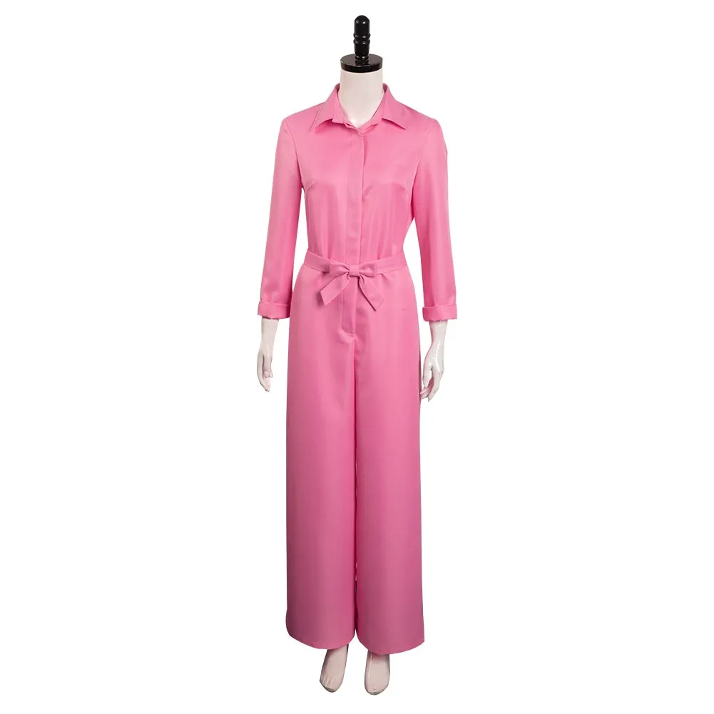 2023 Margot Robbie Pink Jumpsuit Outfits Halloween Carnival Suit Cosplay Costume