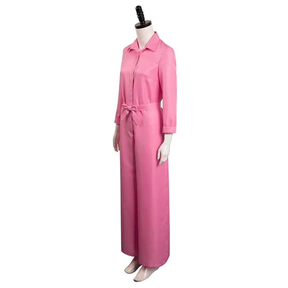 2023 Margot Robbie Pink Jumpsuit Outfits Halloween Carnival Suit Cosplay Costume