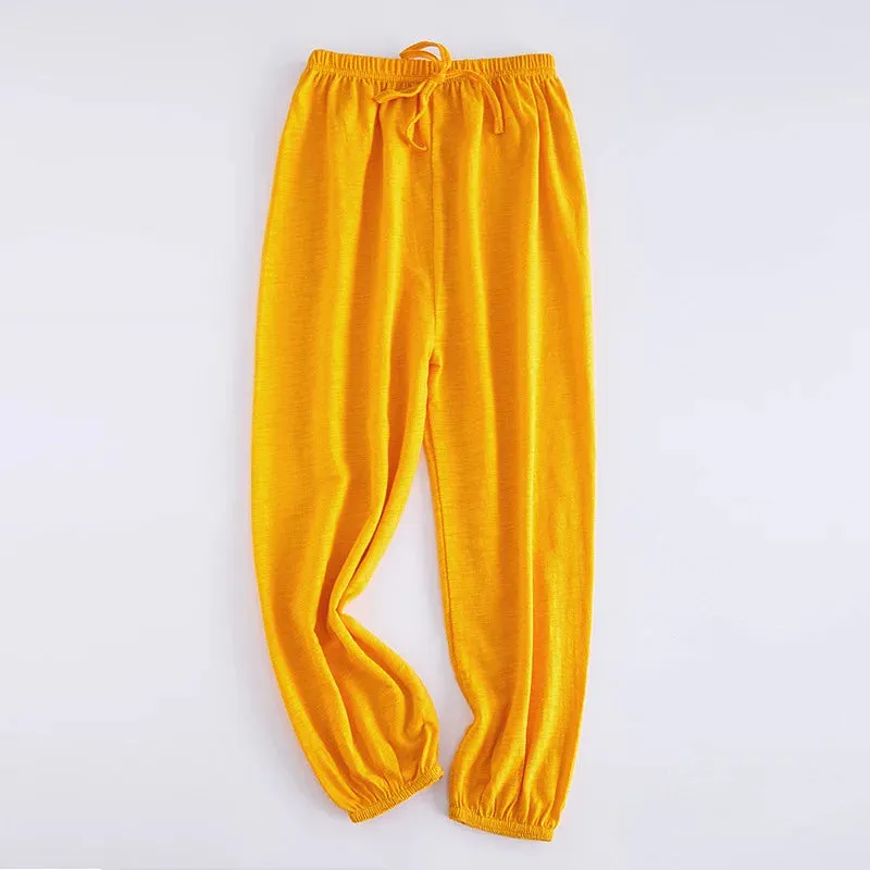 2023 Summer Children's Mosquito Pants Boys Girls Bamboo Cotton Trousers for Kids Air-conditioned Home Sleepwear Baby Leggings