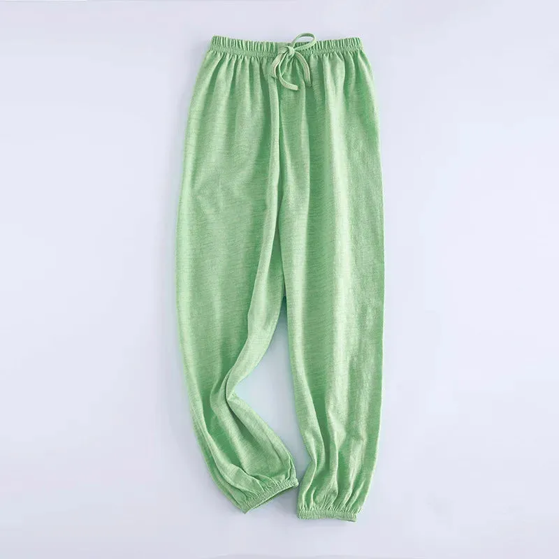 2023 Summer Children's Mosquito Pants Boys Girls Bamboo Cotton Trousers for Kids Air-conditioned Home Sleepwear Baby Leggings