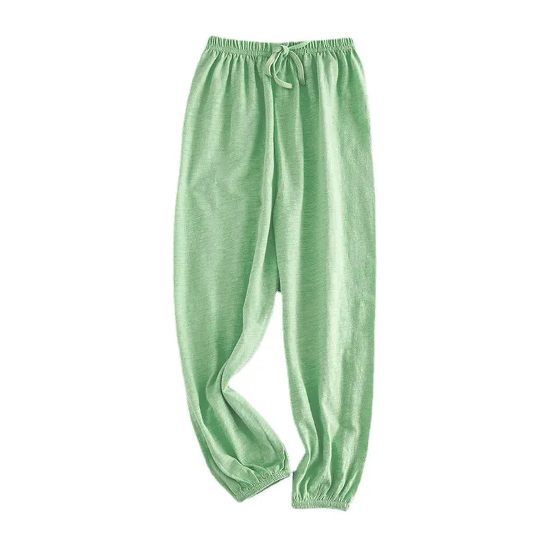 2023 Summer Children's Mosquito Pants Boys Girls Bamboo Cotton Trousers for Kids Air-conditioned Home Sleepwear Baby Leggings