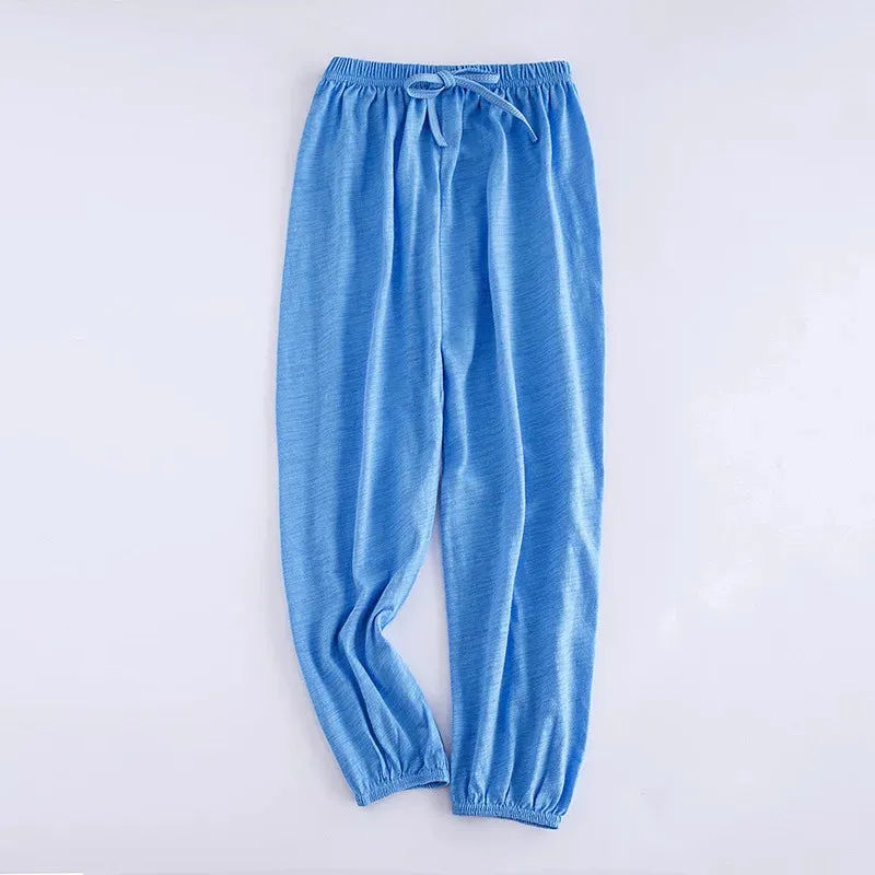 2023 Summer Children's Mosquito Pants Boys Girls Bamboo Cotton Trousers for Kids Air-conditioned Home Sleepwear Baby Leggings