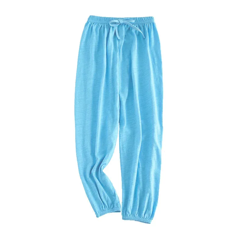 2023 Summer Children's Mosquito Pants Boys Girls Bamboo Cotton Trousers for Kids Air-conditioned Home Sleepwear Baby Leggings