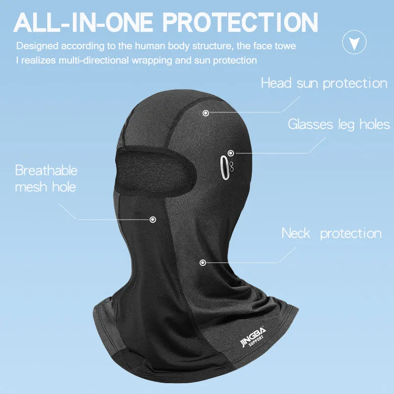 2155 Balaclava Face Mask with glasses leg holes UV Protector Motorcycle Ski Hiking Scarf for Men/Women