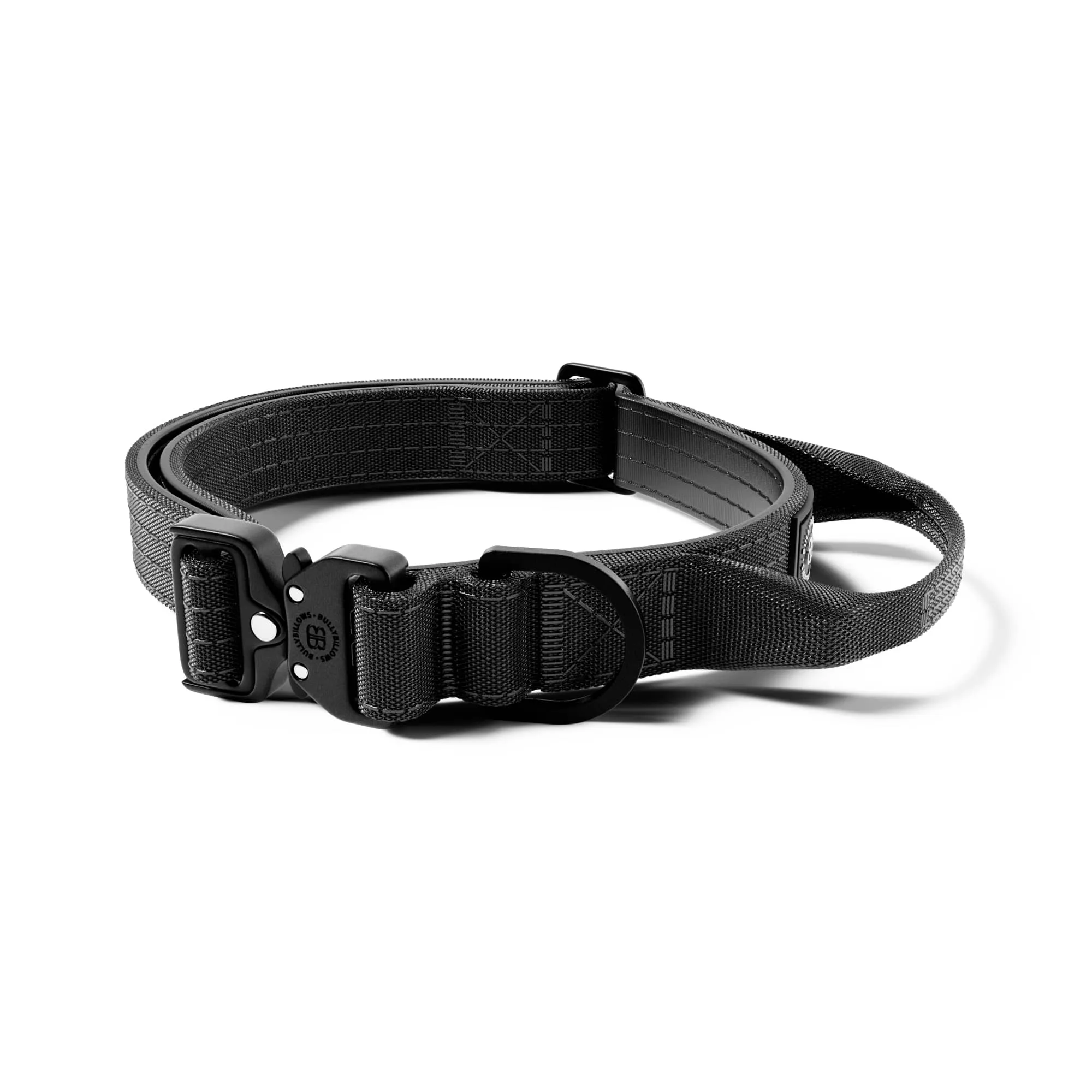 2.5cm Lighter Combat® Collar | Handle & Rated Clip - Black x Black