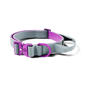 2.5cm Lighter Combat® Collar | Handle & Rated Clip - Purple x Grey