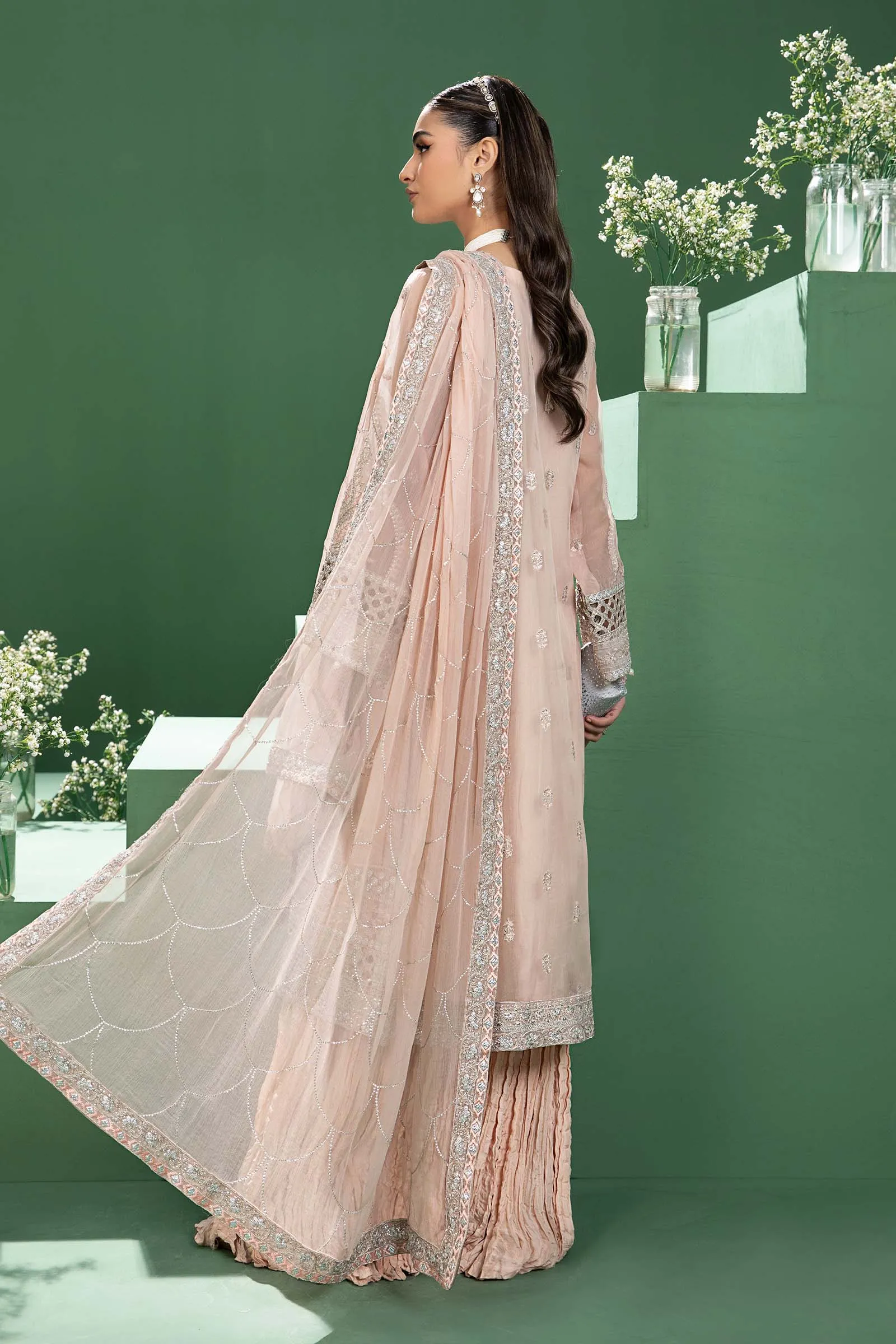 3 Piece Embroidered Organza Suit | SF-W24-18