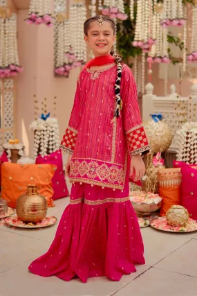 3 Piece Embroidered Suit | MKD-W24-11