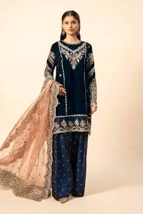 3 Piece Embroidered Velvet Suit | SF-W24-80