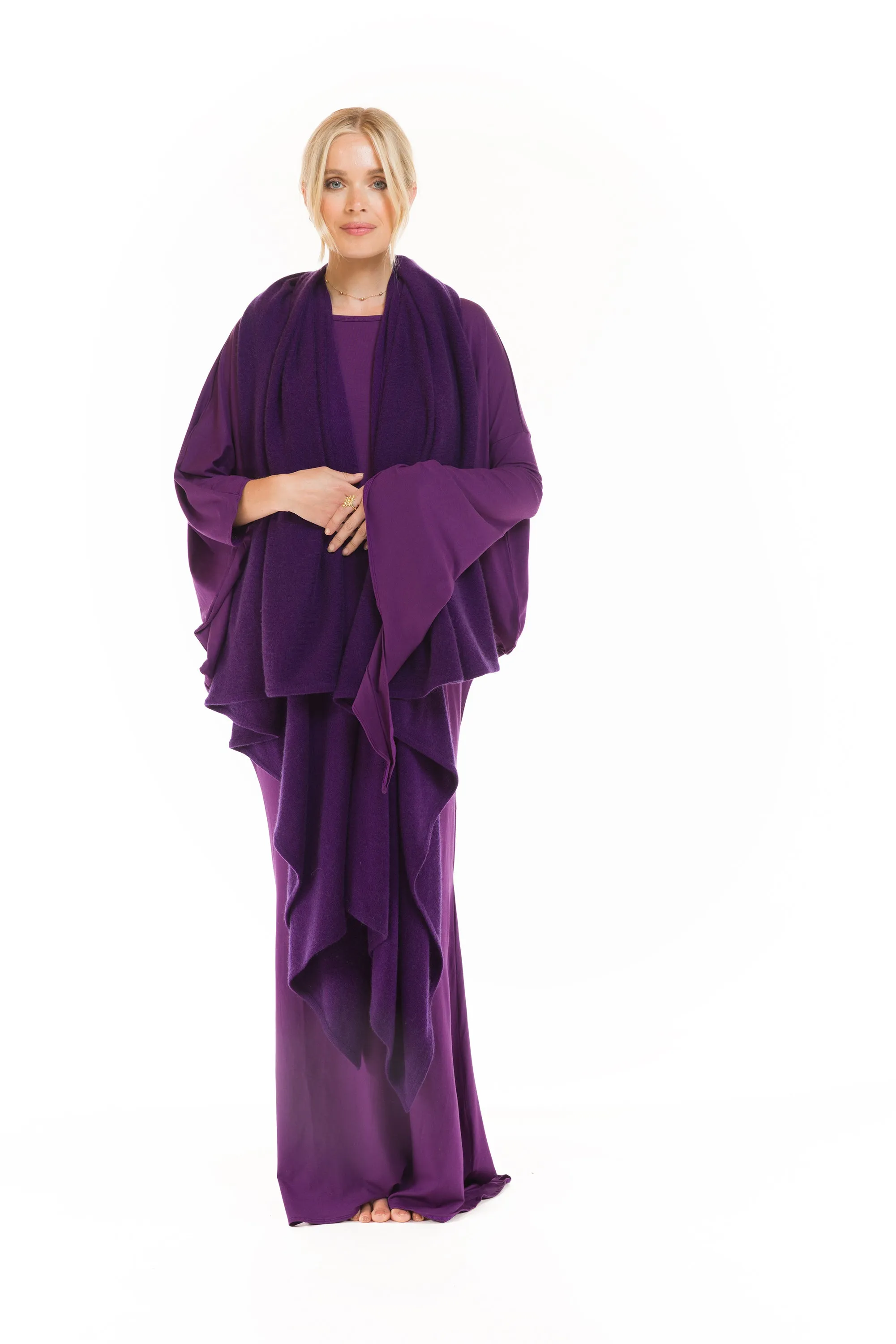 4 PLY AVALON CASHMERE CAPE PURPLE