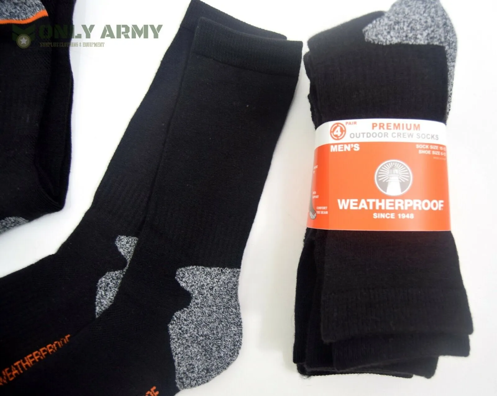 4 x Pairs Outdoor Crew Socks WEATHERPROOF® Thermal Cushioned Work Hiking Walking