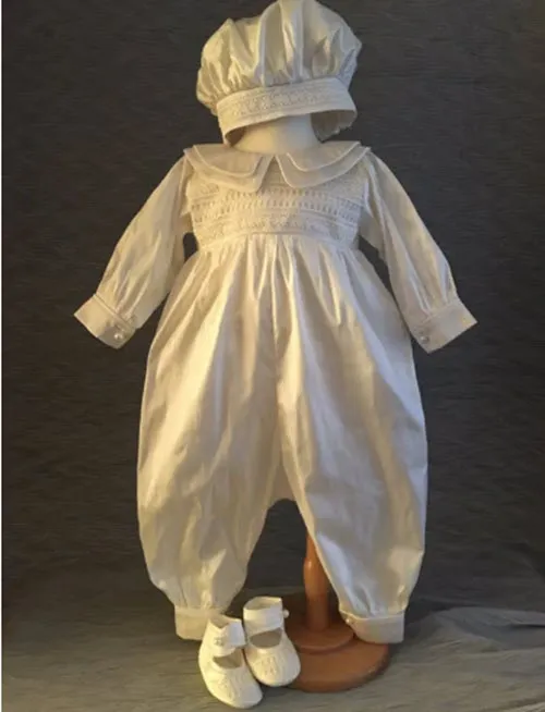 4342  Boys silk Christening Romper and Cape Set