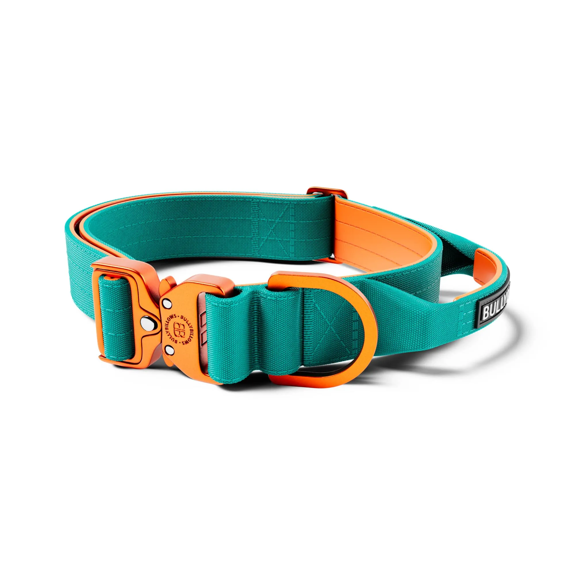 4cm LIGHTER Combat® Collar | With Handle Rated Clip - Turquoise & Orange