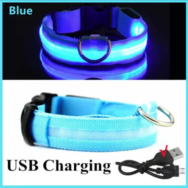 Adjustable LED Glowing Dog Collar