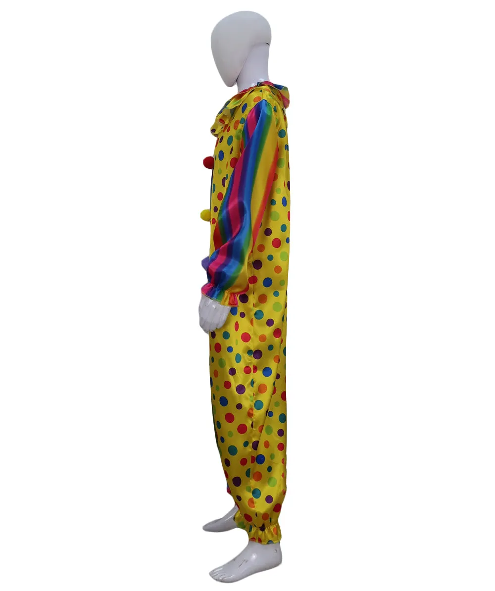 Adult Men's Spots The Clown Jumpsuit Funny  Costume | Multi Halloween Costume