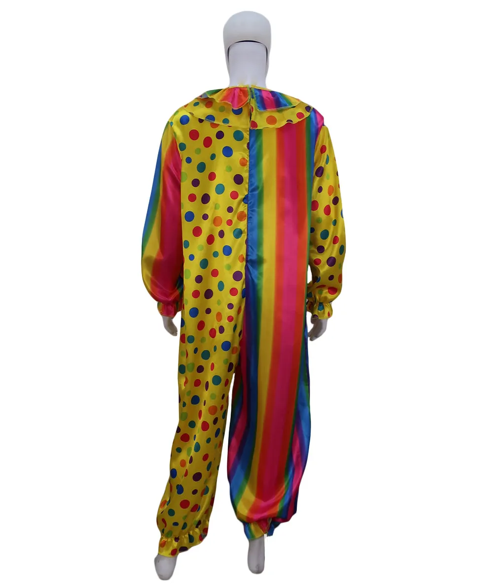 Adult Men's Spots The Clown Jumpsuit Funny  Costume | Multi Halloween Costume