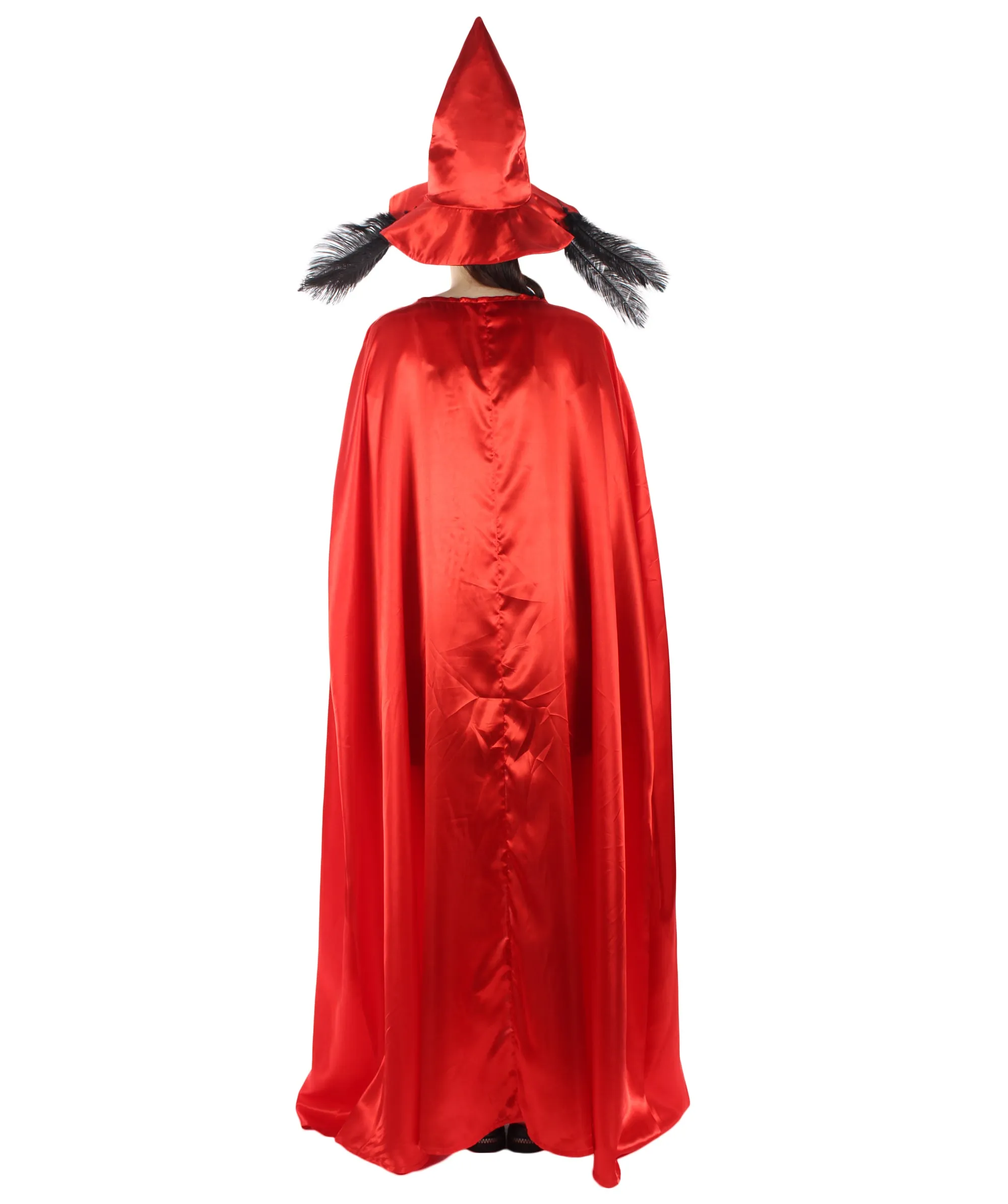 Adult Women Vampire Cape Costume | Red & Black Halloween Costume