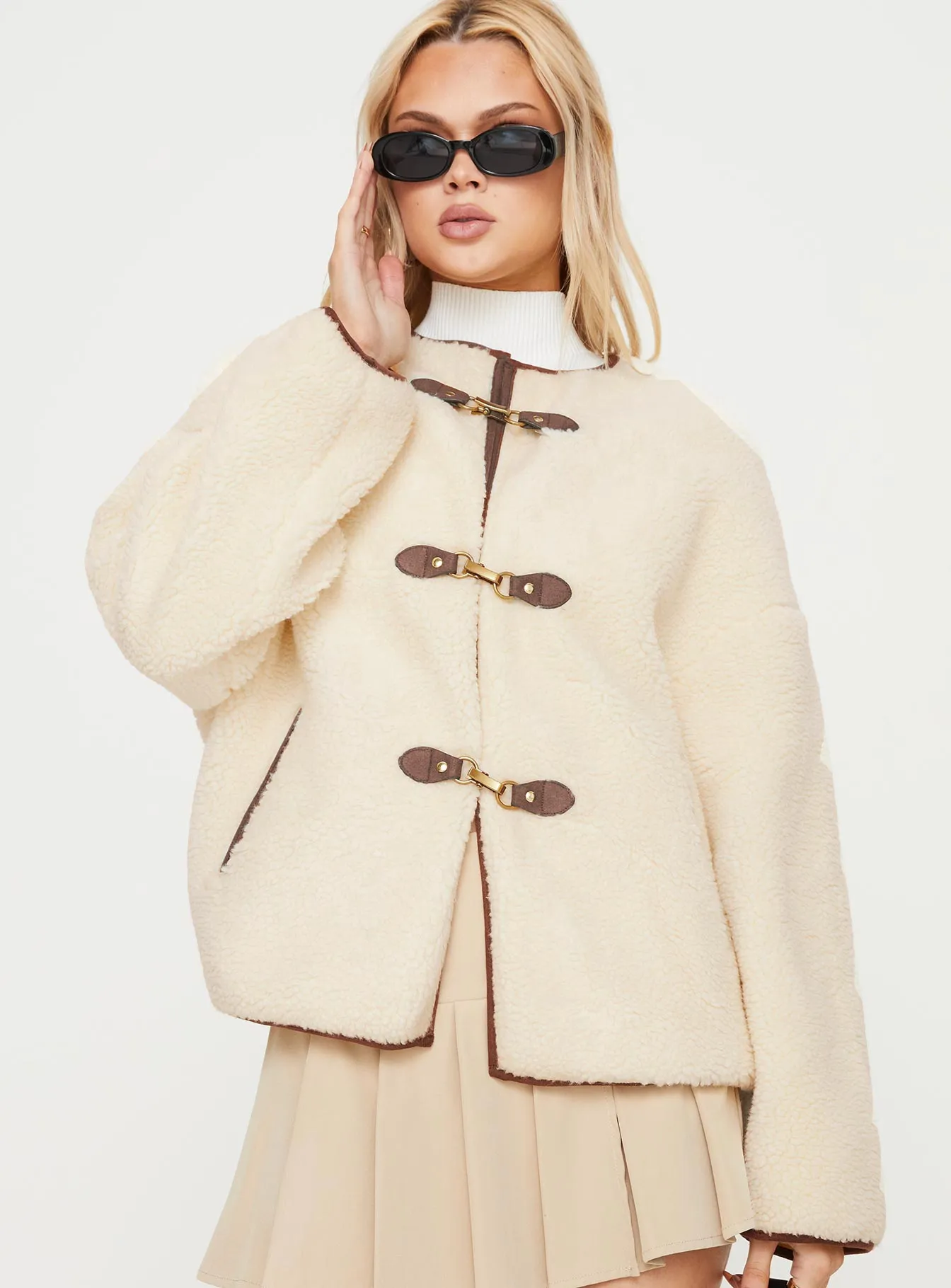 Adylic Teddy Coat Cream / Brown