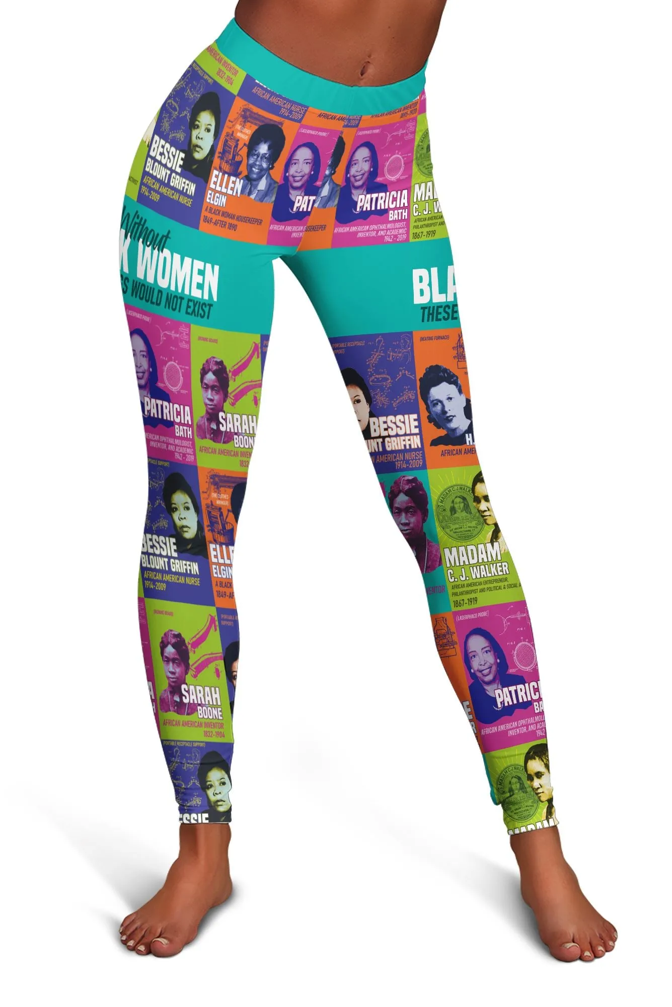 African Women Inventors Cropped Hoodie and Leggings Set