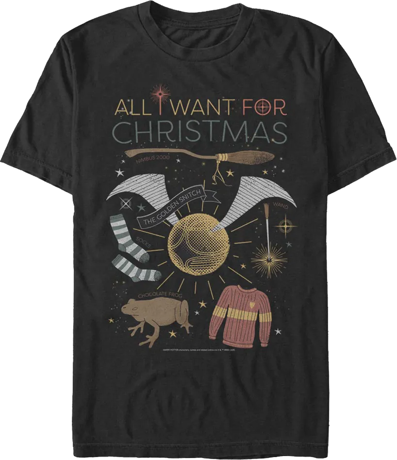 All I Want For Christmas Harry Potter T-Shirt