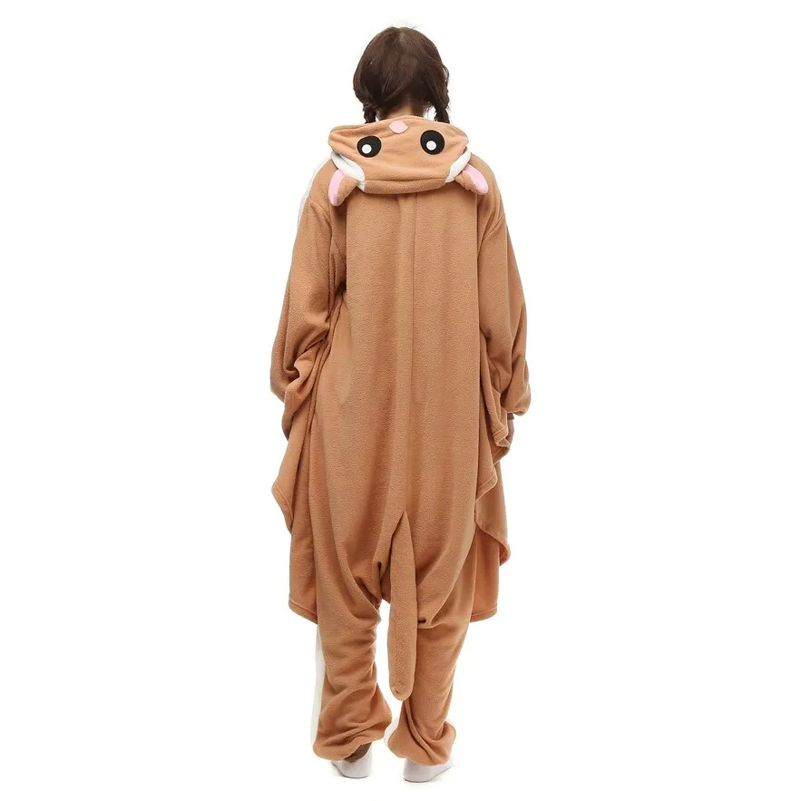 Animal Adult Kigurumi Flying Squirrel Onesies Party Halloween Mouse Pajamas Cosplay Chipmuck Costumes Sleepwear Jumpsuit