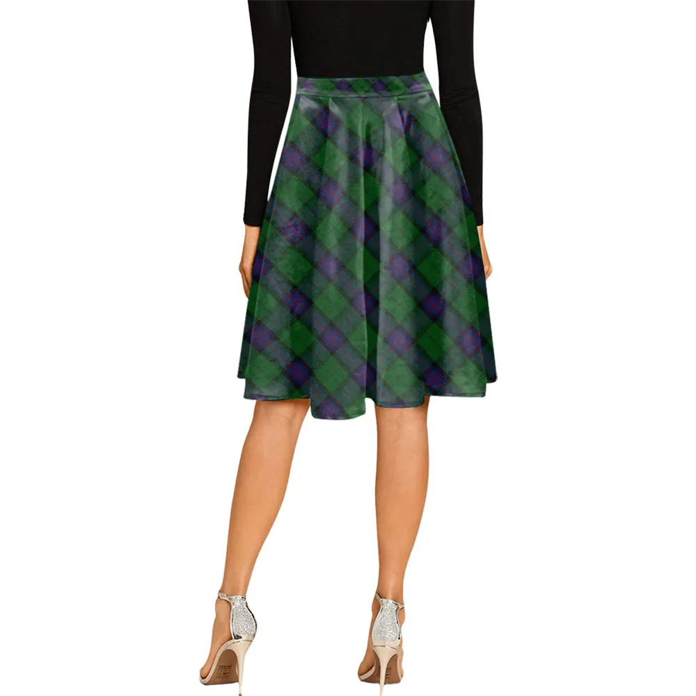 Armstrong Tartan Melete Pleated Midi Skirt