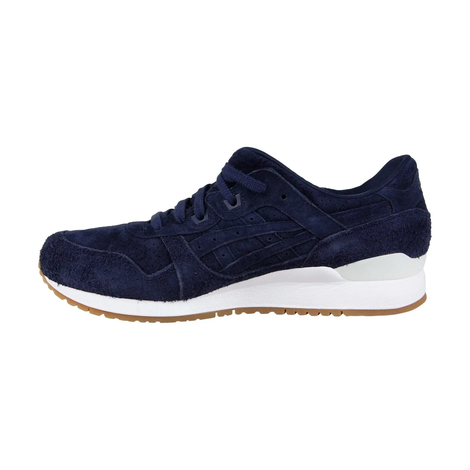 Asics Gel Lyte III HL7X3-5858 Mens Blue Suede Lace Up Lifestyle Sneakers Shoes