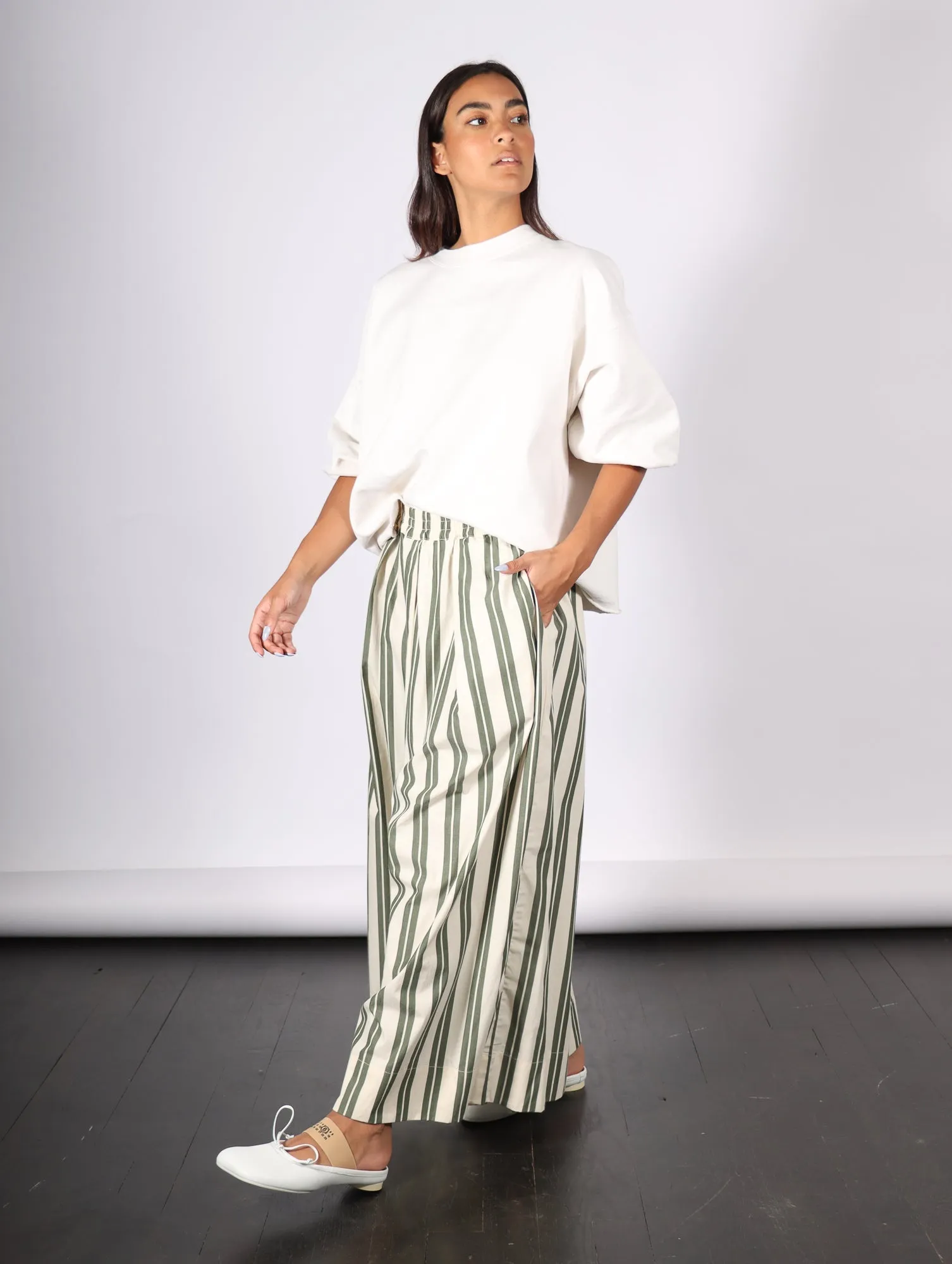 Athena Pant in Forest Stripe by Kowtow