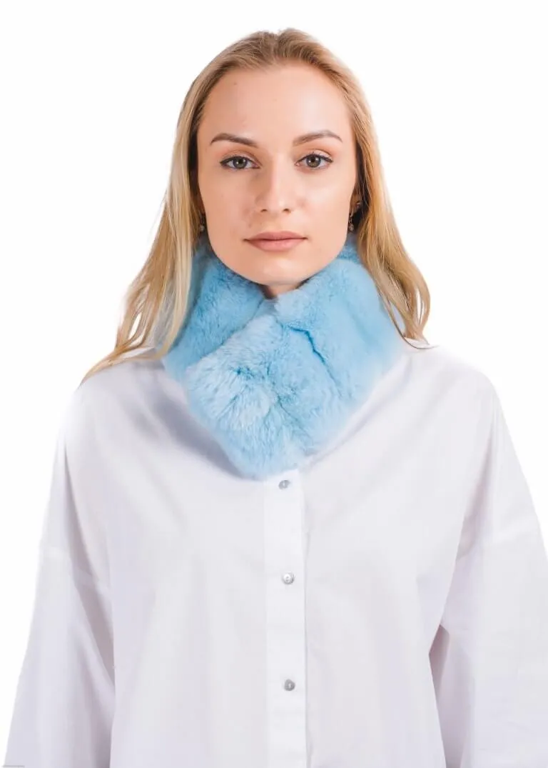 Baby Blue Chinchilla Fur Collar