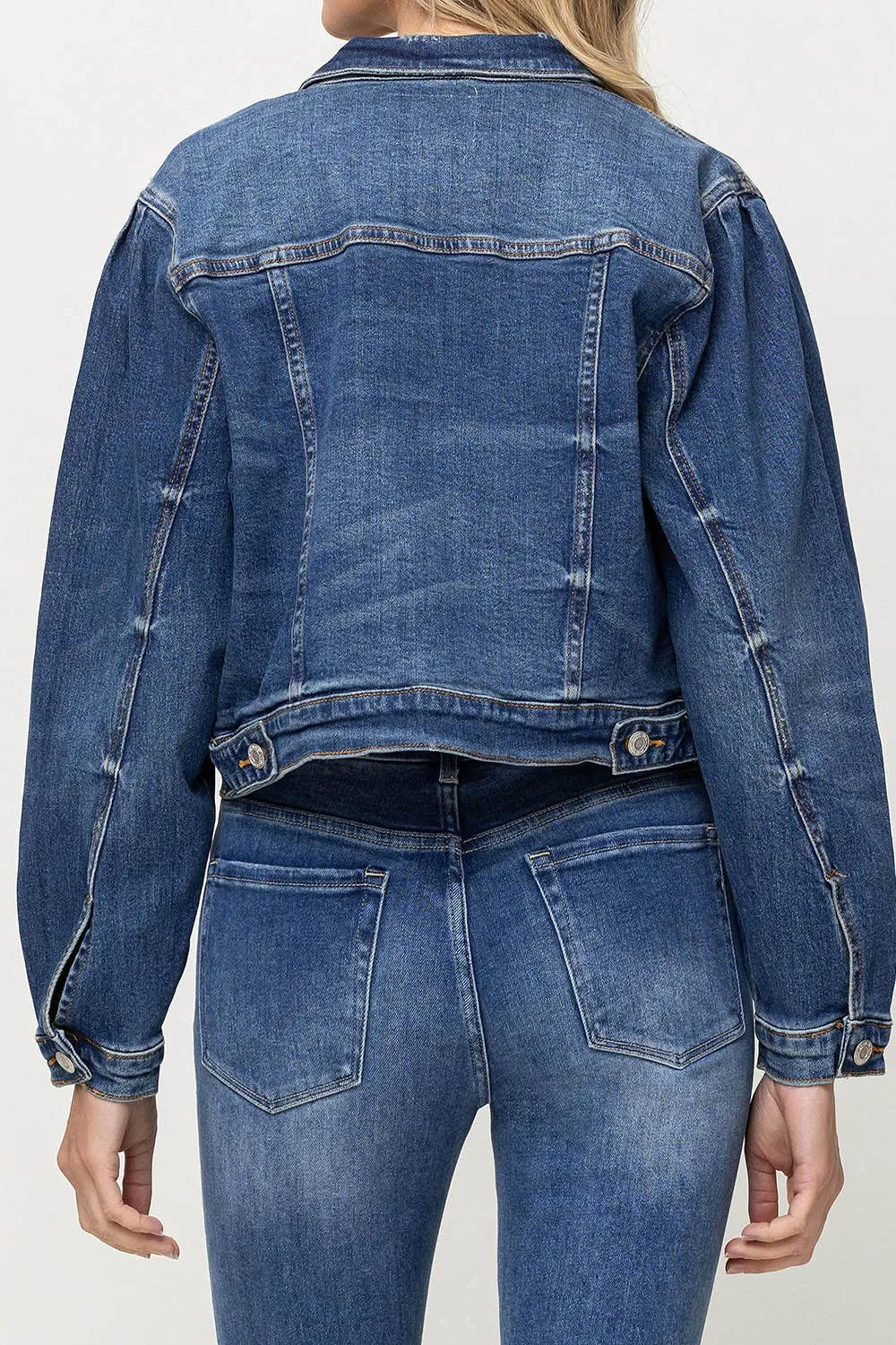 Balloon Sleeve Denim Jacket