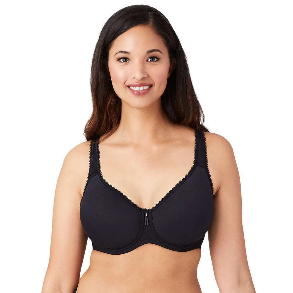 Basic Beauty Lightly Padded Wired Full Coverage Full Support Everyday Comfort Spacer Cup Bra-Black