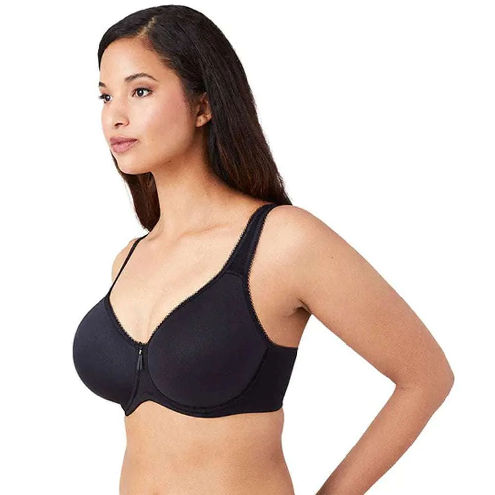 Basic Beauty Lightly Padded Wired Full Coverage Full Support Everyday Comfort Spacer Cup Bra-Black