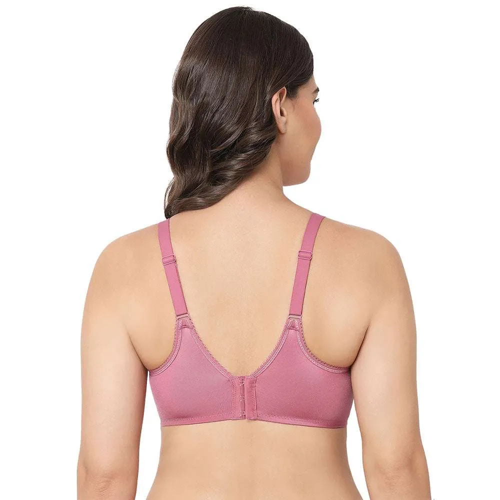 Basic Beauty Lightly Padded Wired Full Coverage Full Support Everyday Comfort Spacer Cup Bra-Pink