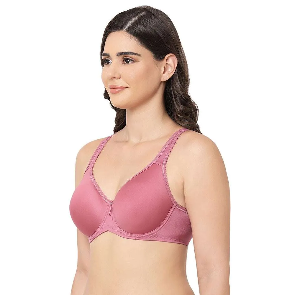 Basic Beauty Lightly Padded Wired Full Coverage Full Support Everyday Comfort Spacer Cup Bra-Pink