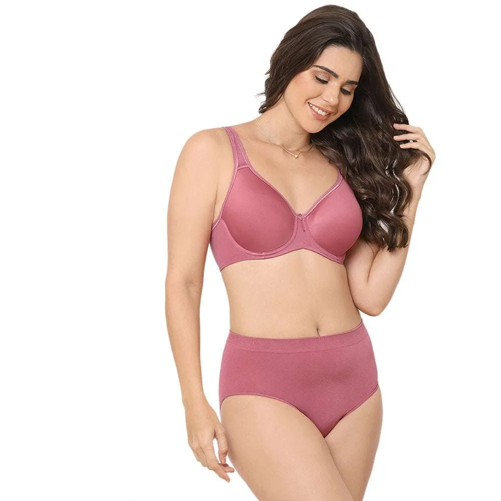 Basic Beauty Lightly Padded Wired Full Coverage Full Support Everyday Comfort Spacer Cup Bra-Pink