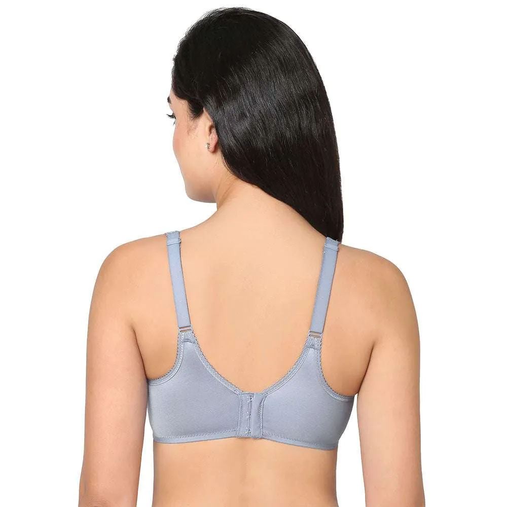 Basic Beauty Lightly Padded Wired Full Cup Everyday Wear Full coverage T-Shirt Bra - Blue