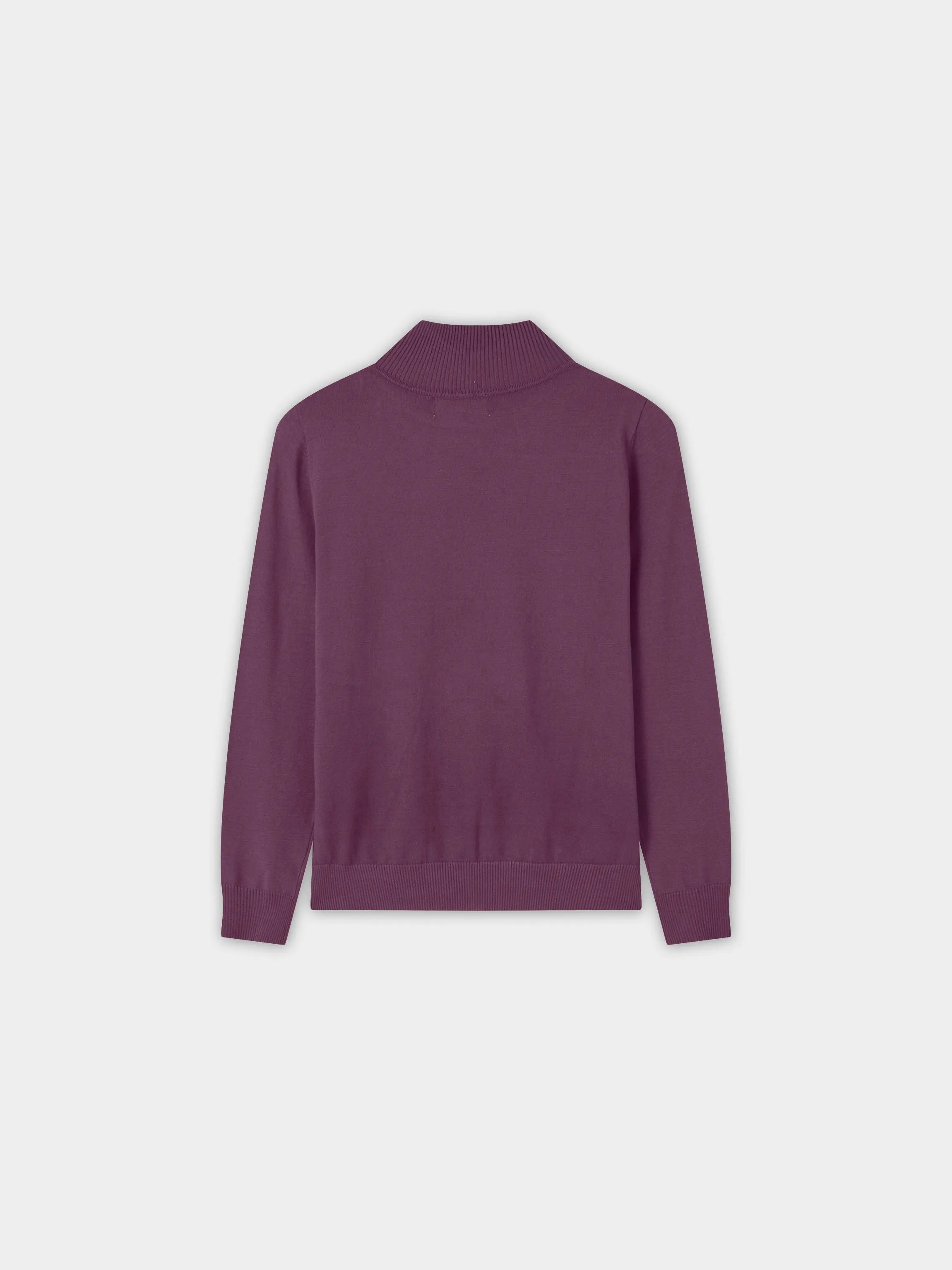 Beaded Turtleneck-Purple