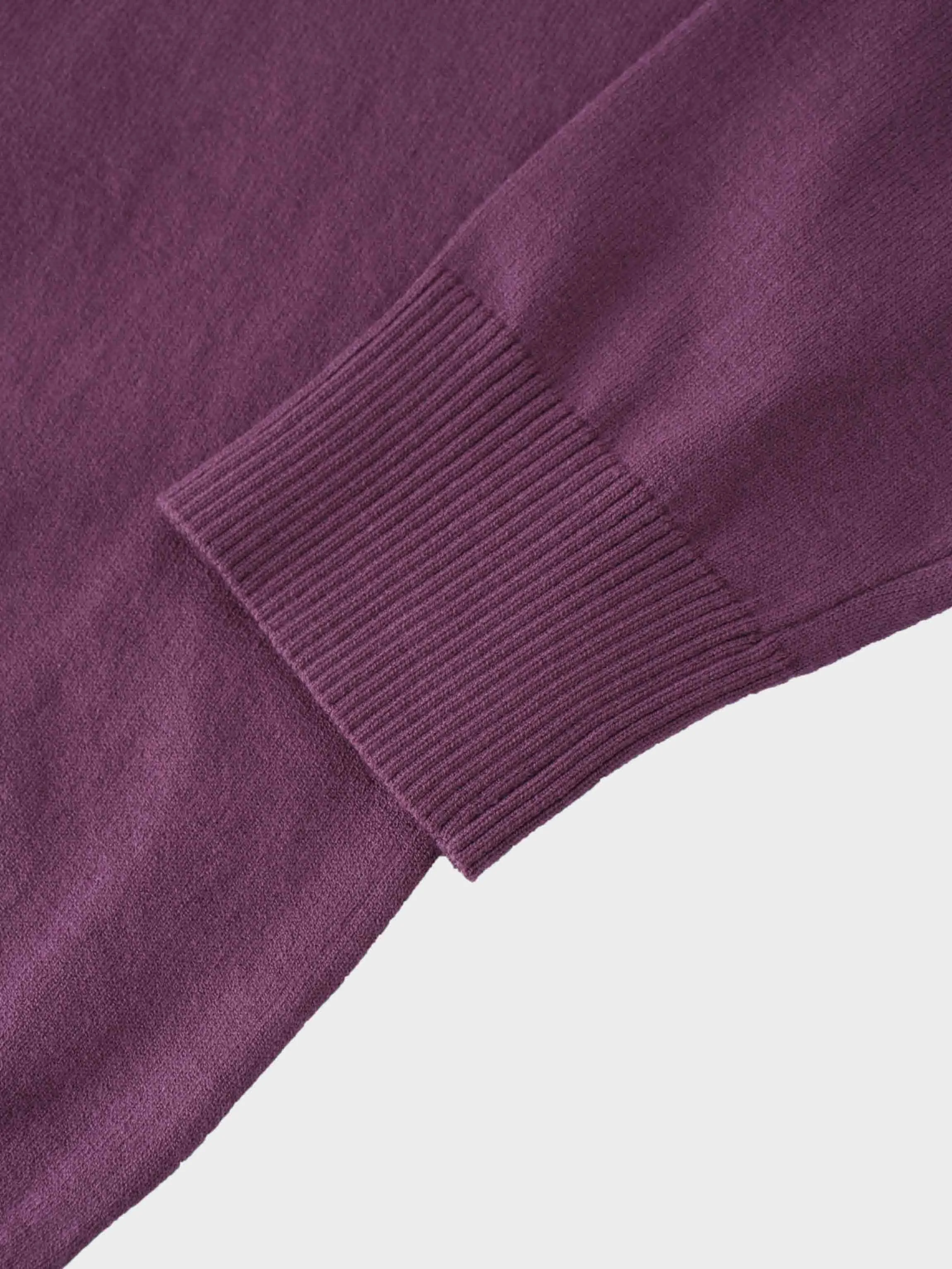 Beaded Turtleneck-Purple