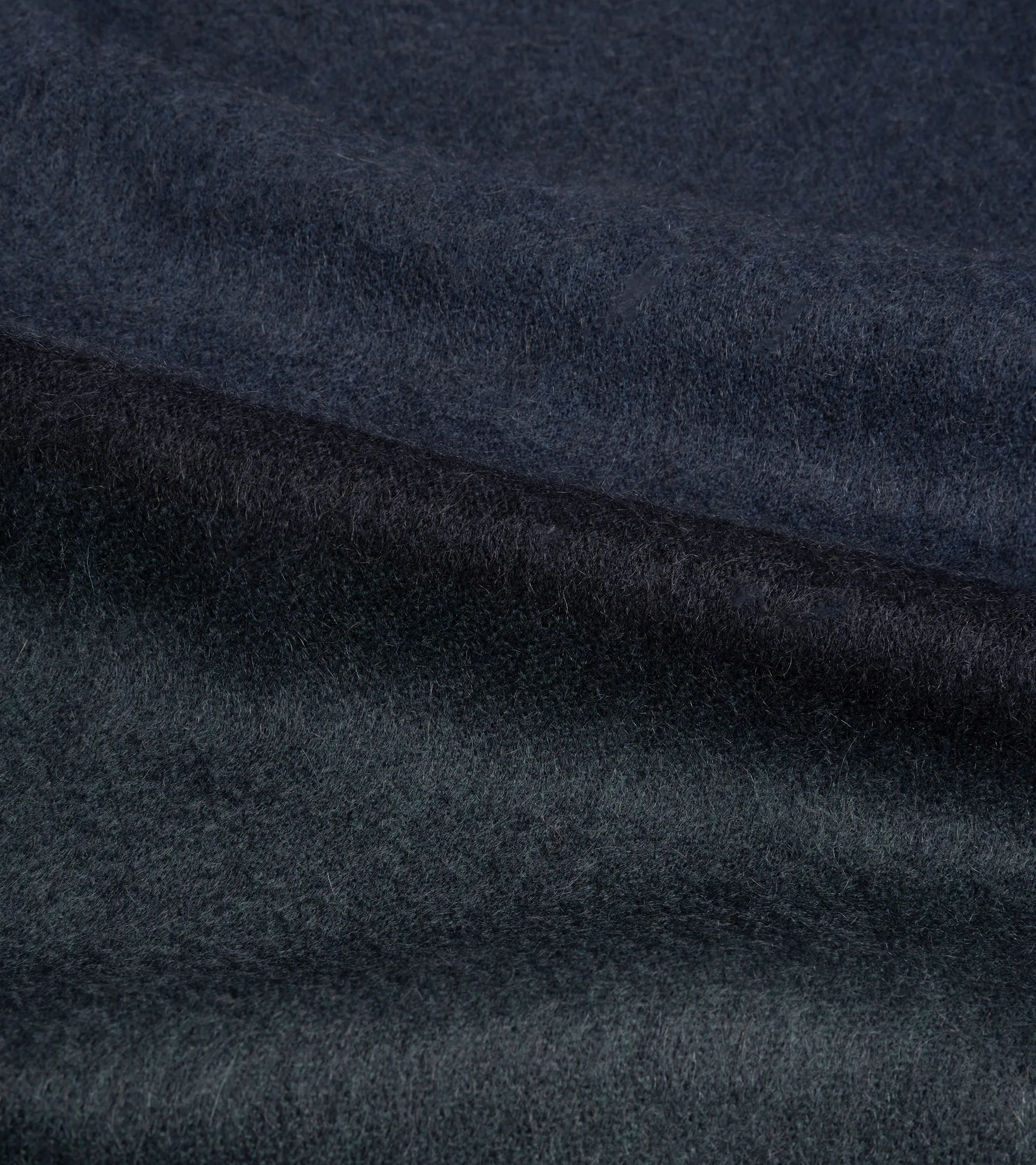 Begg x Co Arran Borderland Stripe Cashmere Scarf: Granite/Teal