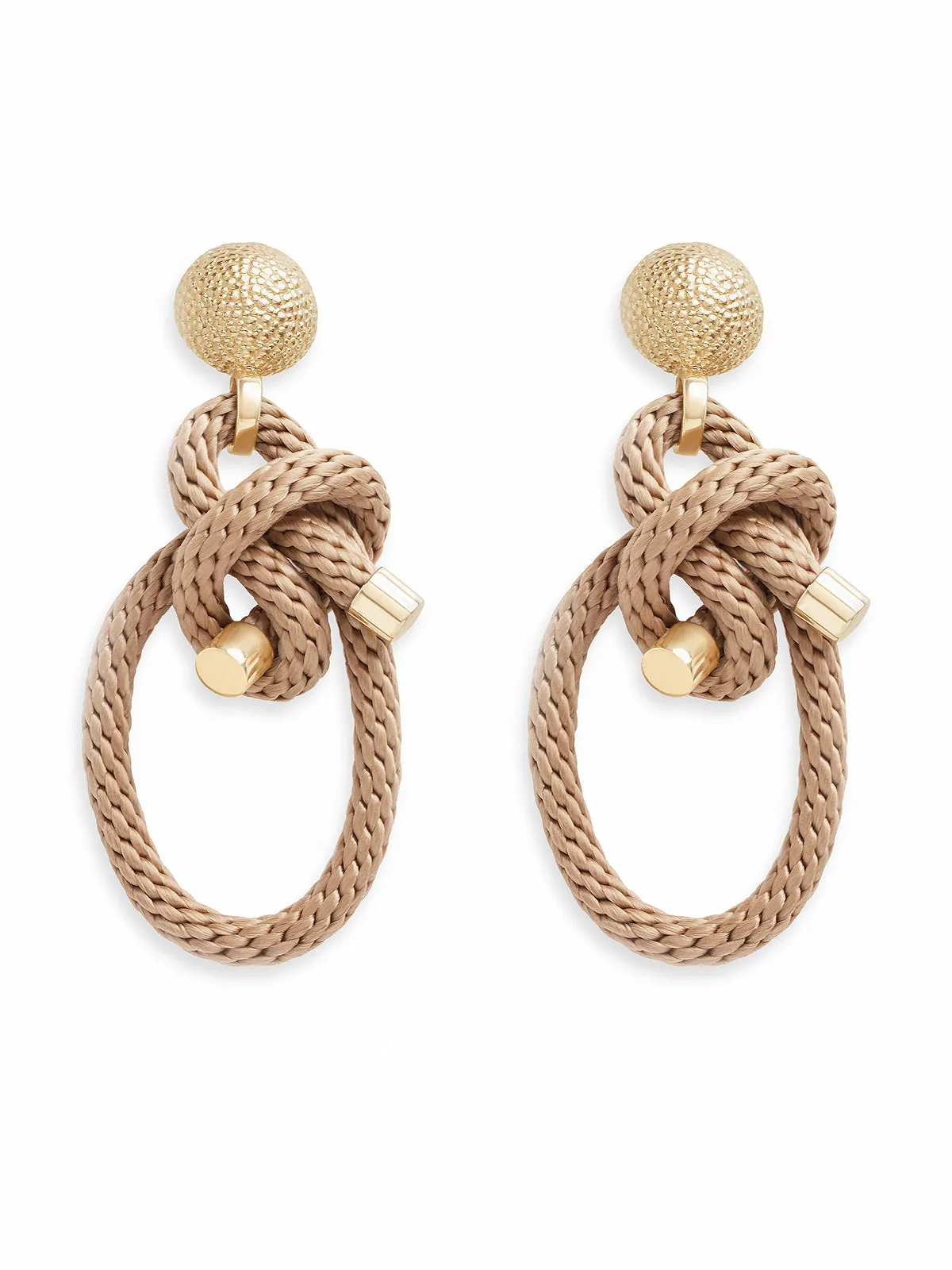 Beige Shimenawa Earrings