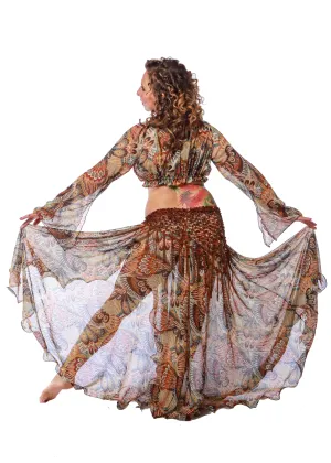 Belly Dance Chiffon Patterned Skirt | PERFECT PAISLEY