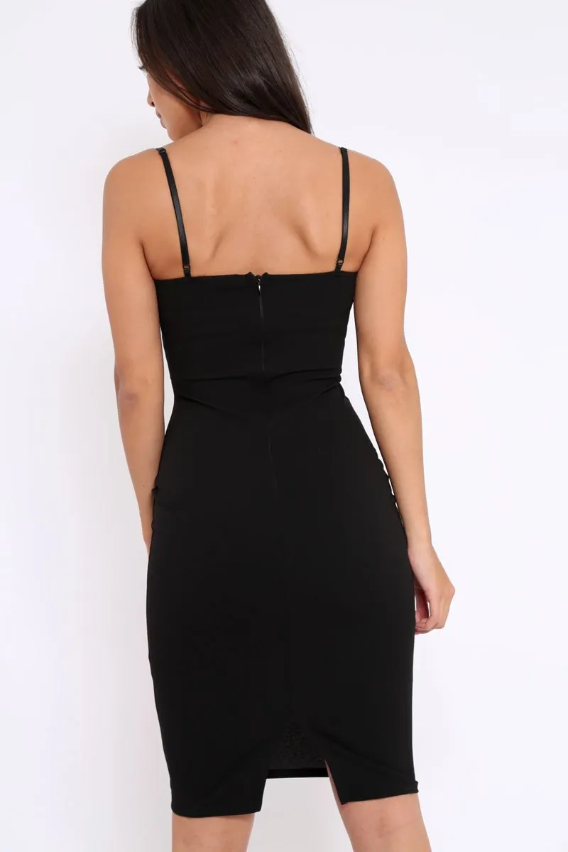 Black Bow Bodycon Dress - Frayda