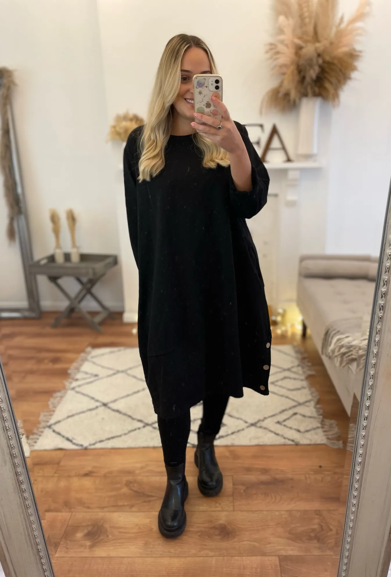 Black Nene Slouch Dress