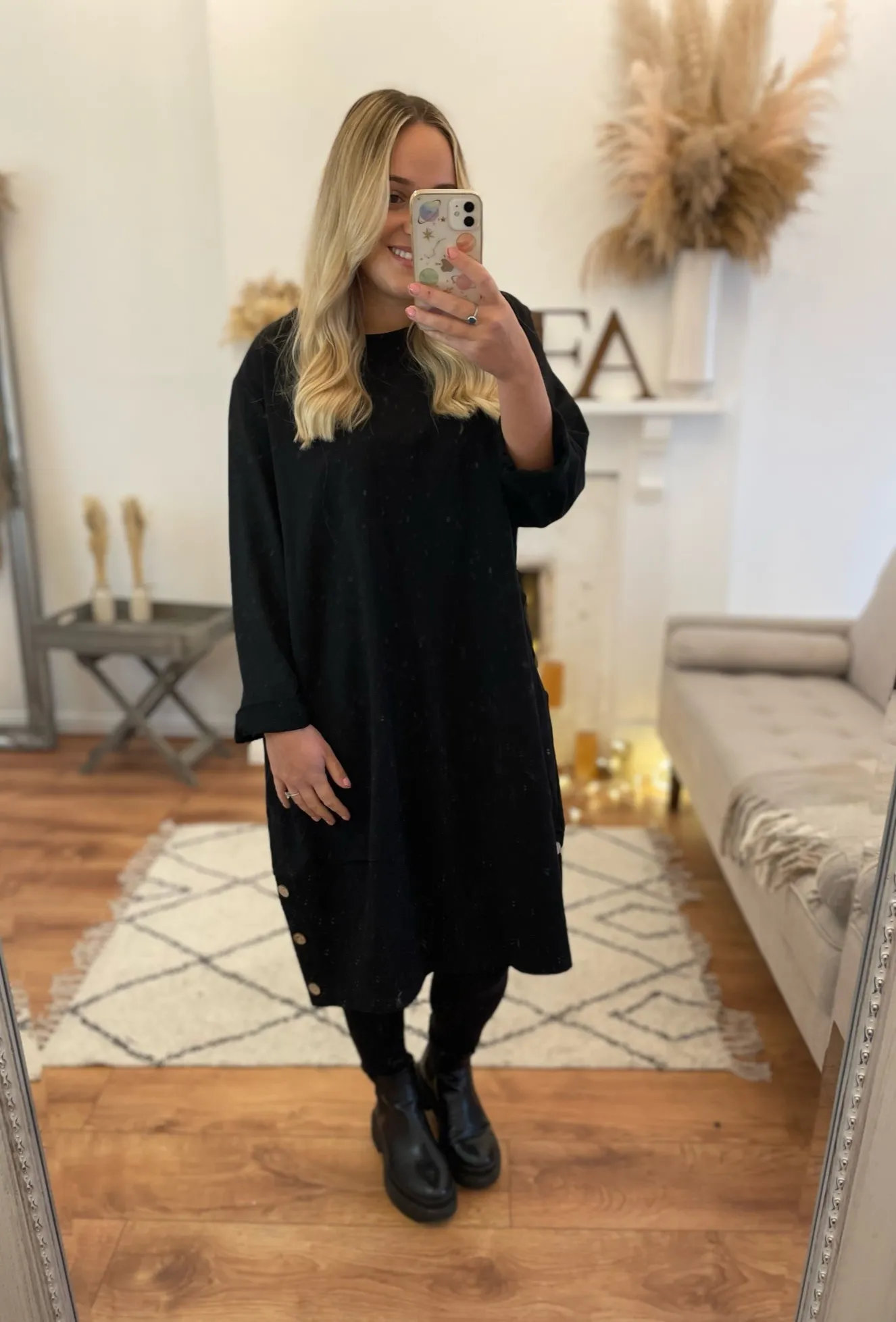 Black Nene Slouch Dress