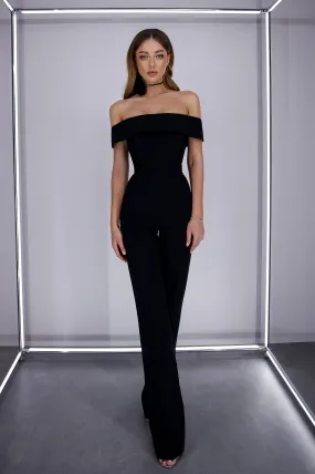 Black Off-the-shoulder Jumpsuit