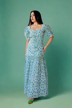 Block print maxi dress