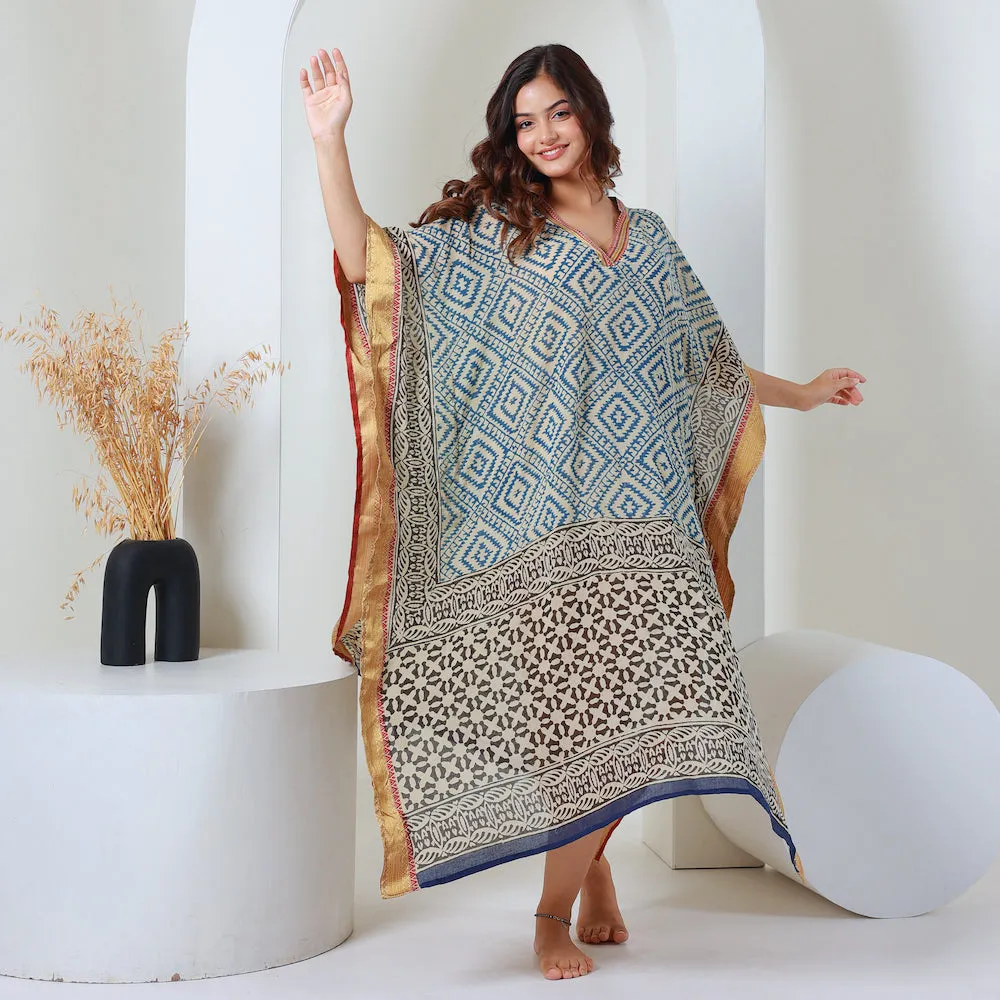 Block-Printed Zari Kaftan