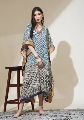 Block-Printed Zari Kaftan