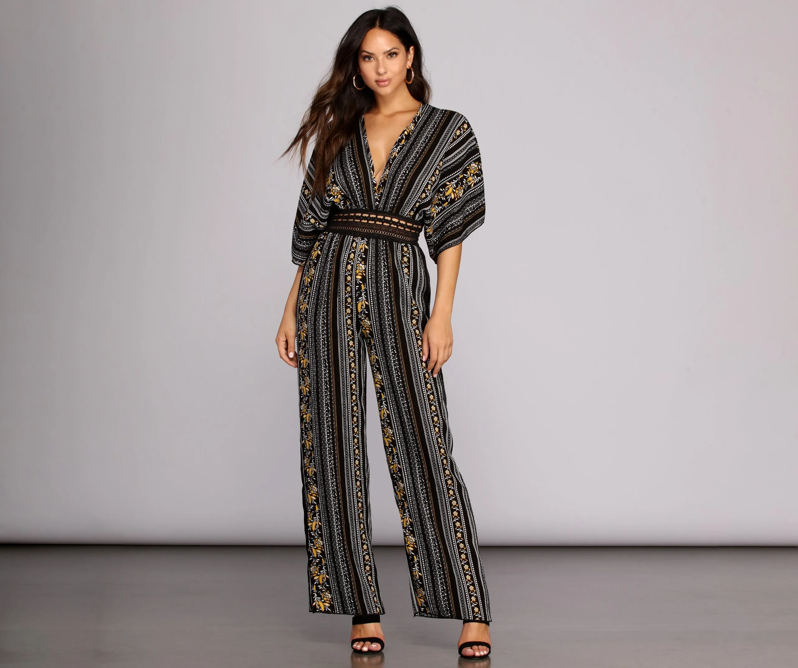 Bohemian Florals Crochet Jumpsuit